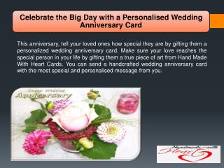 Celebrate the Big Day with a Personalised Wedding Anniversary Card