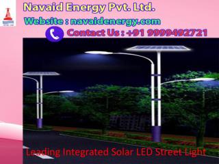 Leading Integrated Solar LED Street Light Call us at 91 9999492721