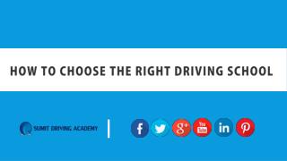 How To Choose the Right Driving School