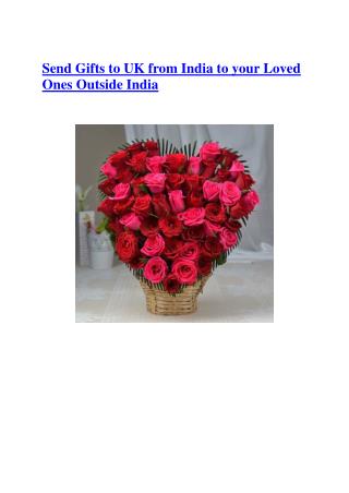 Send Gifts to UK from India to your Loved Ones Outside India