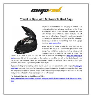 Travel in Style with Motorcycle Hard Bags