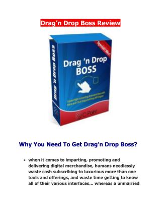 Drag’n Drop Boss Review