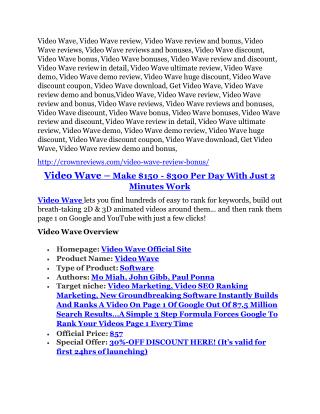 Video Wave review - Video Wave sneak peek features