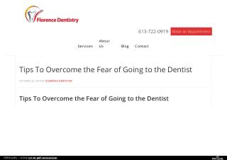 Tips To Overcome the Fear of Going to the Dentist