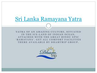 Sri Lanka Ramayana tour package