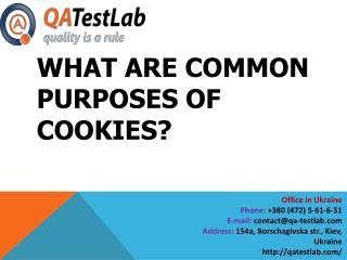 What Are common Purposes of Cookies?