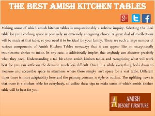 The Best Amish Kitchen Tables