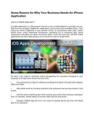 Why Your Business Needs An iPhone Application