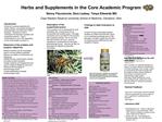 Herbs and Supplements in the Core Academic Program Nancy Fleurancois, Sara Laskey, Tanya Edwards MD Case Western Reser