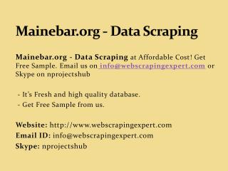 Mainebar.org - Data Scraping