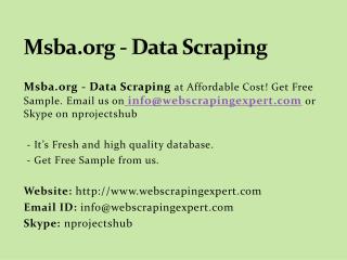 Msba.org - Data Scraping