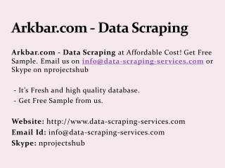 Arkbar.com - Data Scraping