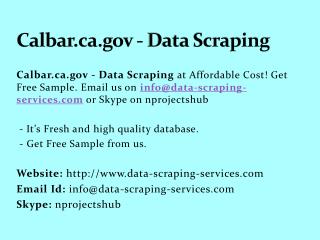 Calbar.ca.gov - Data Scraping