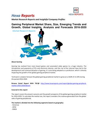 Gaming Peripheral Market Share, Size, Trends, Analysis and Forecasts 2016-2020