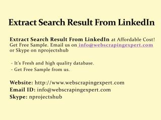 Extract Search Result From LinkedIn