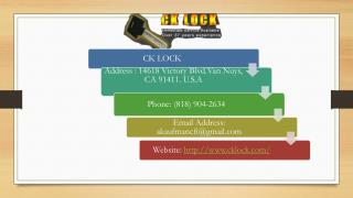 Ck Lock Offers Complete Commercial Locksmith Solutions