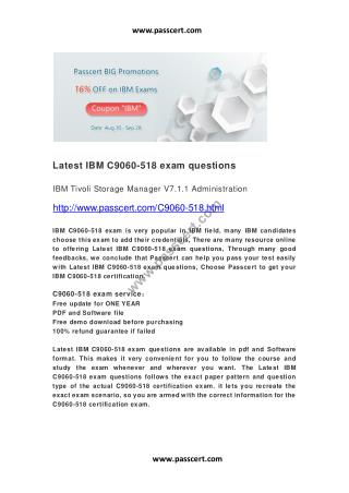 IBM C9060-518 exam questions