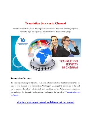 Translation Services in Chennai