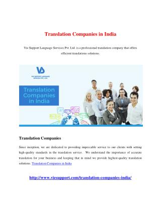 Translation Companies in India