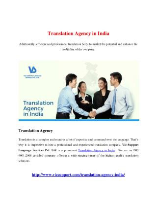 Translation Agency in India