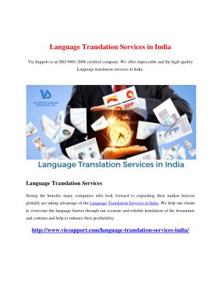 Language Translation Services in India