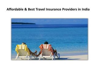 Affordable & Best Travel Insurance Providers in India