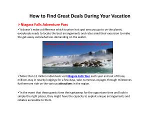 Niagara Falls Adventure Pass - How to Find Great Deals During Your Vacation