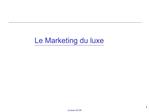 Le Marketing du luxe