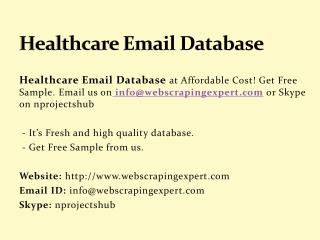 Healthcare Email Database
