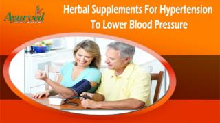Herbal Supplements For Hypertension To Lower Blood Pressure