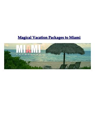cheap vacation packages from miami