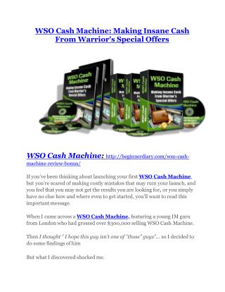 WSO Cash Machine Review-MEGA $22,400 Bonus & 65% DISCOUNT