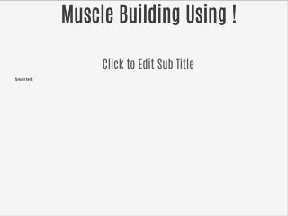 Muscle Building Using Only Bodyweight !