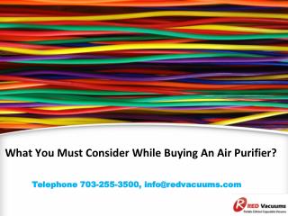 What You Must Consider While Buying An Air Purifier?