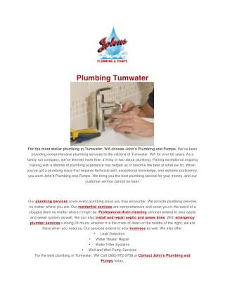 Plumbing Tumwater