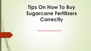 Tips On How To Buy Sugarcane Fertilizers Correctly