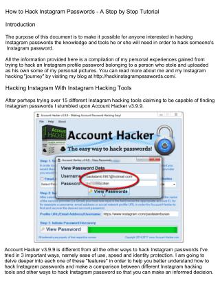 How to Hack Instagram Passwords - A Step by Step Tutorial