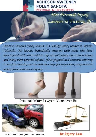 Hire Personal Injury Lawyers in Victoria, BC