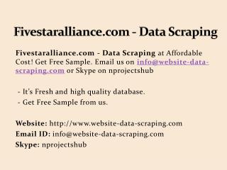 Fivestaralliance.com - Data Scraping