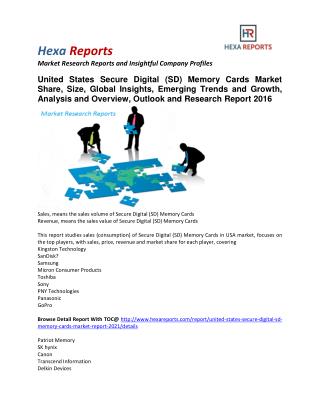 United States Secure Digital (SD) Memory Cards Market Trends, Growth, Analysis and Overview 2016