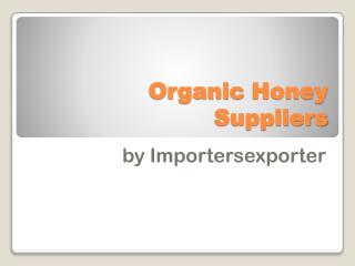 Organic honey wholesalers