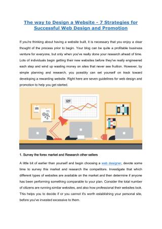 The way to Design a Website - 7 Strategies for Successful Web Design and Promotion