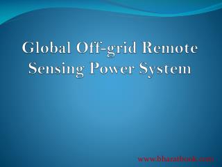 Global Off-grid Remote Sensing Power System