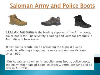Saloman Army and Police boots