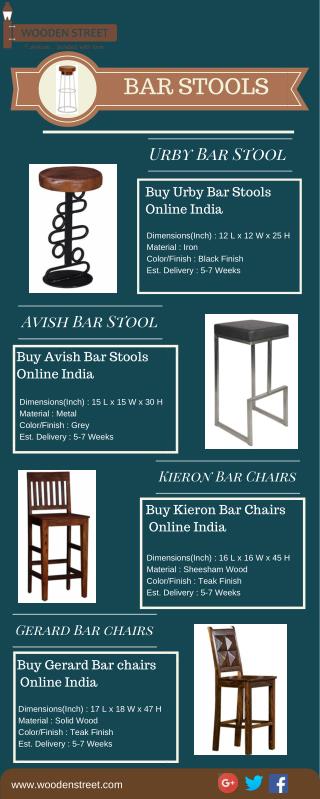 Bar Stool : Buy Bar Stools and Chairs Online India