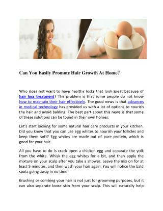 Promote Hair Growth with Eggs