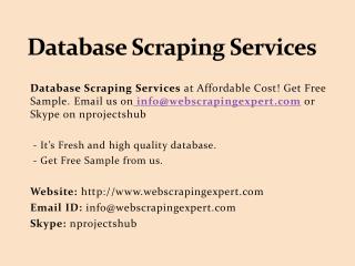 Database Scraping Services