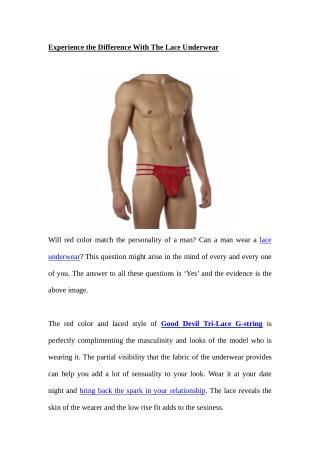 Experience the Difference With The Lace Underwear