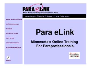 Para eLink Minnesota’s Online Training For Paraprofessionals