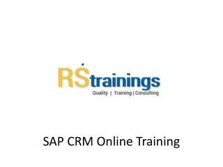 SAP CRM Online Training Classes